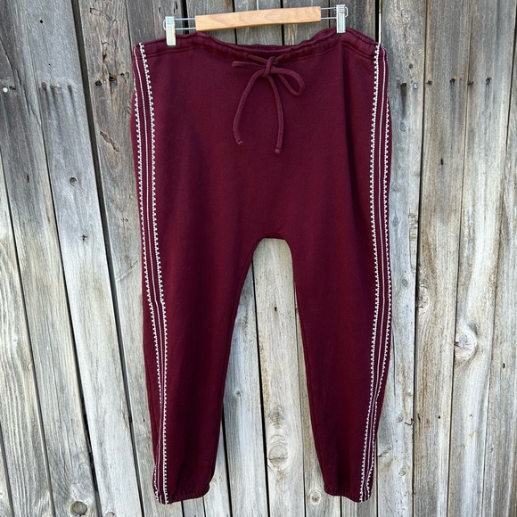 The Upside Phoenix Byron Track Pant Cotton Maroon 6 - Picture 2 of 16